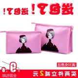 爱韩式新款手提化妆袋大容量防水女士化妆包旅行收纳镜子盥洗包可