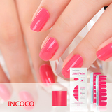INCOCO美国进口指甲油膜指甲贴美甲贴儿童环保纯色果冻红色绯红