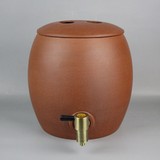 正品宜兴紫砂水缸陶瓷饮水机净水器粗陶缸带龙头陶瓷储水罐特价