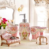欧式时尚陶瓷卫浴五件套 卫生间浴室用品套件牙具漱口杯洗漱套装