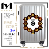 笔记本摩托汽车旅行拉杆行李箱包3M潮贴纸贴画划痕贴日韩明星EXO