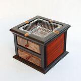 实木雕刻创意烟灰缸家居饰品工艺品红檀烟灰缸摆件礼盒包装特价