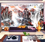 巨幅国画江山如此多娇背景墙装饰画办公室背景墙纸酒店大堂壁画