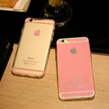 韩国简约马卡龙色iphone6s手机壳闪粉苹果6plus保护套4.7 5.5软壳