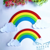 儿童房墙面环境装饰材料用品幼儿园黑板墙贴批发节日墙面布置彩虹