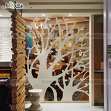 亚克力立体镜面墙贴 发财树镜子装饰贴 客厅餐厅玄关个性背景墙贴