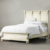 特价美式乡村实木雕花1.8米双人床法式象牙白1.5米床高档婚床定制