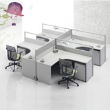 暖艺办公家具十字型职员桌卡座办公桌简约现代屏风桌电脑桌工作位