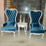 新古典沙发椅/特价欧式形象椅实木高背椅 时尚后现代白色公主椅