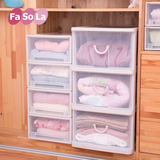 日本品牌厚抽屉式收纳柜塑料宝宝衣柜婴儿整理柜储物柜儿童五斗柜