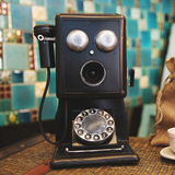 复古老式电话机模型家居桌面摆件创意客厅软装饰品酒柜工艺品摆设