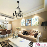 美式装饰画 现代 欧式挂画 沙发背景墙 无框画 水晶膜 客厅 卧室