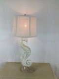 地中海风格白色海马台灯创意高档现代软装家居装饰桌灯