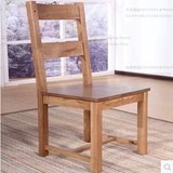 特价欧式纯实原木白橡木牛皮面餐椅 木面餐椅 椅子 凳子办公椅