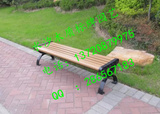 公园椅子休闲长凳定制户外铸铁防腐木实木长椅子长凳子广场椅子