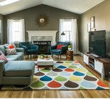 加密加厚手工晴纶 欧式客厅地毯卧室茶几格子玄关地毯可定制