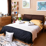 南纳日式纯实木床北欧简约双人婚床1.8米1.5m白橡木床卧室家具
