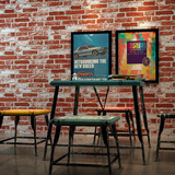 复古砖纹墙纸3D立体仿古砖块红砖壁纸 餐厅酒吧服装店背景墙青砖