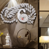 孔雀石英钟表挂钟客厅创意欧式现代简约个性装饰静音时钟艺术挂表