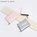 CHARLES&KEITH 短款钱包 CK2-10770060 宴会亮面小巧三折女式皮夹
