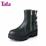 Tata/他她年冬季专柜同款牛皮革女靴2DO41DD5