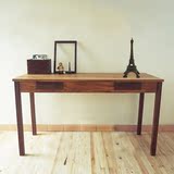 北欧式宜家简约电脑桌小户型单人古朴电脑桌实木书房卧室简易书桌