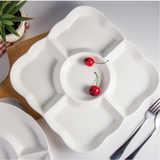 点心零食瓜子陶瓷盘子简约客厅水果盘创意干果粮果盘卤味拼盘分格