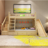 包邮实木环保儿童床上下床高低床子母床床双层床滑梯床多功能储物