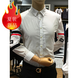 【专柜正品】GXG男装2016夏装新品白色斯文长袖衬衫62103011