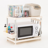 日本NISHIKI 厨房置物架 微波炉架 双层架子 烤箱架 储物架收纳架
