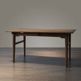 特价简约创意日式北欧胡桃木色汉斯桌餐厅宜家实木餐桌会议桌子