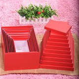 精美长方形大号十件套大红色礼物包装盒礼品化妆盒送女友闺蜜礼物