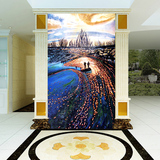 颐雅大型3D壁画 简约墙壁纸 客厅玄关过道走廊背景墙纸 抽象油画
