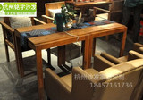 漫咖啡实木桌椅组合咖啡厅复古做旧现代简约椅子餐桌绿茶炉鱼直销