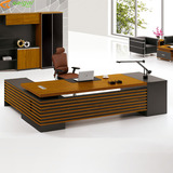 赛戈尔时尚简易L型大班台办公桌柚木色现货定做经理桌主管台
