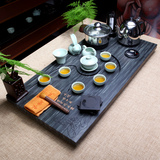 绿檀木纹玉石茶盘电磁炉茶具四合一体套装 石头石材茶台茶海 包邮