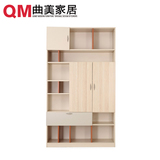 曲美家具家居 现代简约书柜 木质感置物展示柜子 多功能收纳柜