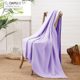 大朴 全棉针织线毯盖毯 多用途情侣线毯  针织毛毯沙发小睡毯