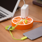防漏电新款创意时尚智能插座 圆形USB水果充电器电源排插拖线板潮