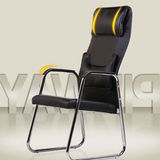 高背电脑椅舒适简约皮艺弓形办公椅高靠背固定脚会议麻将椅子座椅