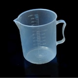 PE量杯 塑料量杯 大杯子1000ml 实验用品 带把有刻度空杯子空瓶