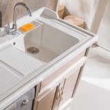 欧式太空铝切角滚筒洗衣机柜洗手盆池阳台带搓板洗衣柜浴室柜组合
