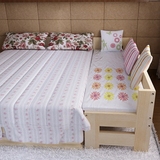 床加宽拼接床实木加长床可定制单人床架松木床带护栏儿童宝宝床