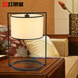 新中式台灯卧室床头灯现代简约创意酒店客房茶楼铁艺书房灯具灯饰