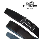 正品代购 Hermes爱马仕双面用真皮腰带 珐琅H扣男士女士皮带 现货