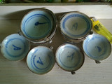 古董古玩老货旧货 古玩收藏瓷器杂件 清代青花陶瓷 油灯小盘