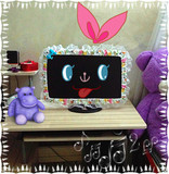 台式电视电脑罩液晶显示器装饰防尘套子特价可爱创意布艺蕾丝27寸