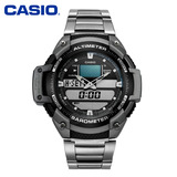 正品CASIO卡西欧运动男士手表 时尚双显电子登山男表SGW-400HD-1B