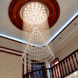 恒炫酒店工程别墅客厅吊灯复式楼梯灯现代水晶吊灯豪华圆形金字塔