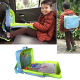 儿童汽车座椅画画托盘 也是书包 飞机列车均可用 多功能儿童书包